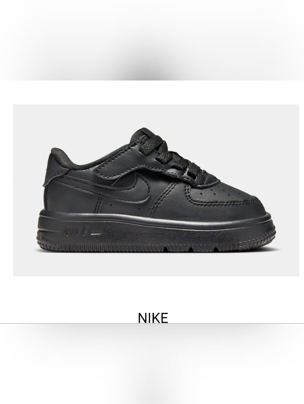 Nike Kids Black Leather Low-Top Sneakers